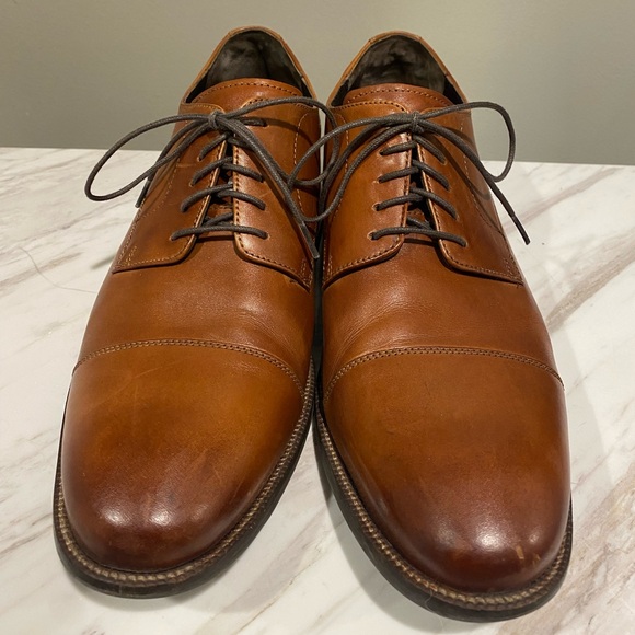 Cole Haan C24120 Tan Men’s US10.5M India Leather Captoe Oxfords Dress Shoes - Picture 9 of 11